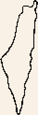 Map of Palestine, a cross-stitch pattern by Amanne Sharif