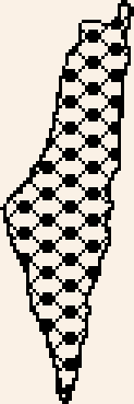Palestine Map - Keffiyeh, a cross-stitch pattern by Amanne Sharif